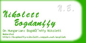 nikolett bogdanffy business card